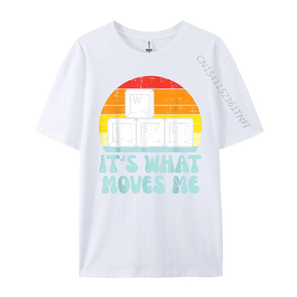 Wasd What Moves Me Pc Gaming Retro Gamer Men Boys Kids Teen Men Clothes Men Clothing Designer Oversized T Shirt
