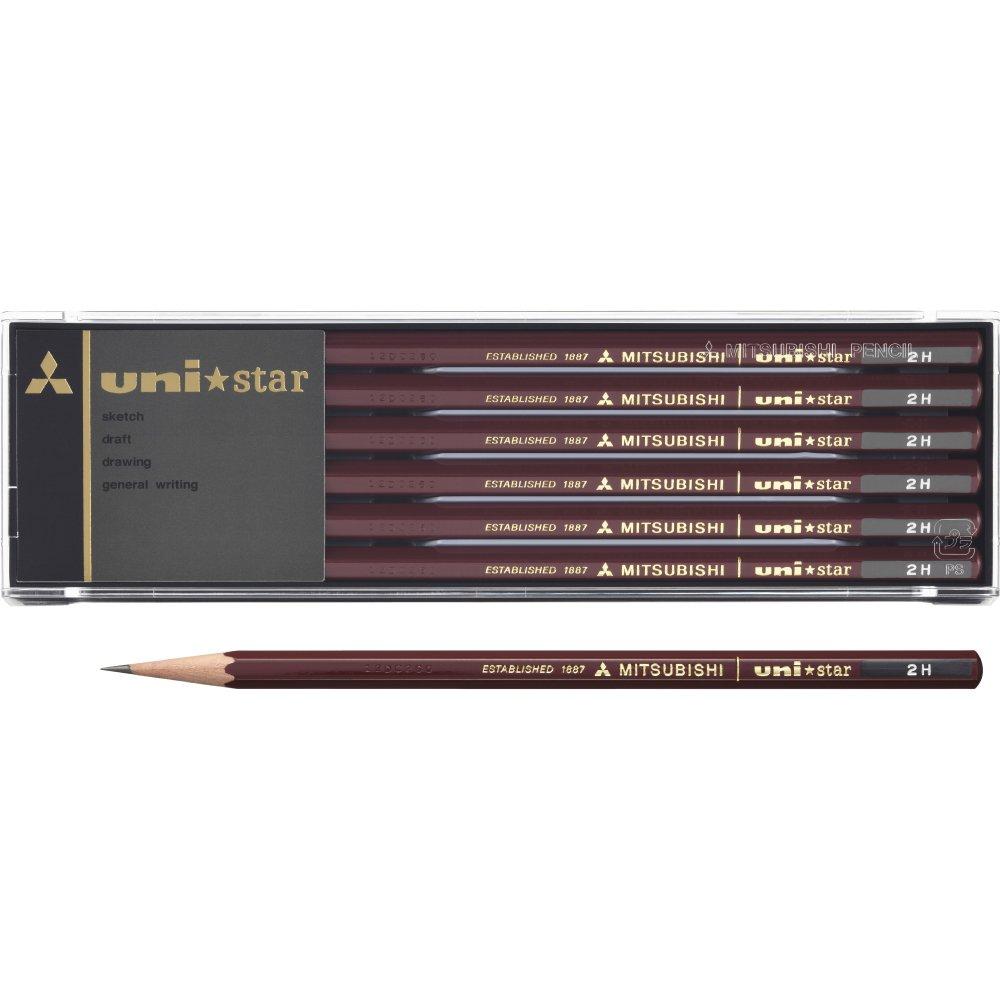 Mitsubishi Pencil Unistar Hexagonal Pencil 2H US2H