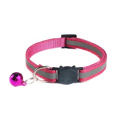 Haustier Hundeglocke Nachtsicherheit Reflektierendes Halsband Katzenkopf-Schnalle Halskette Nackenband