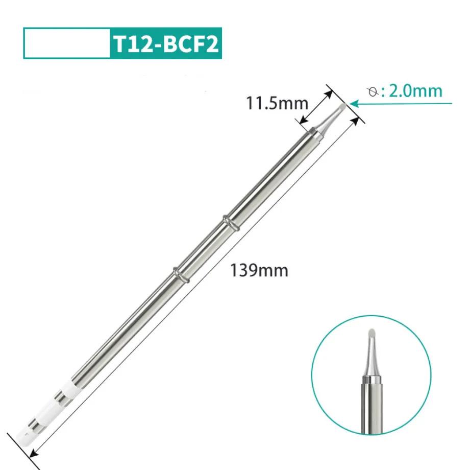 T12 Soldering Solder Iron Tips BCF1/B2/BC2/BC3/B/BCF2/BCF3/BL/C1/C4/D4/BC1/D24/D52 Type Iron Tip For Hakko FX951 STM32 OLED