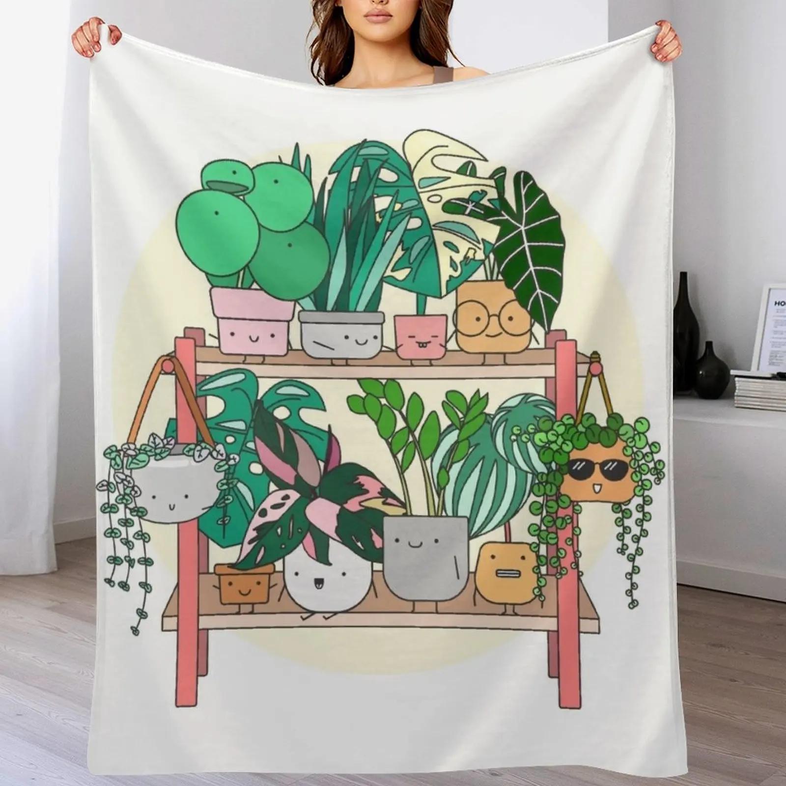 

Little Plant Stand of Joy Throw Blanket Modern Design Soft Blanket for Home Decor 102x76cm(40x30in)