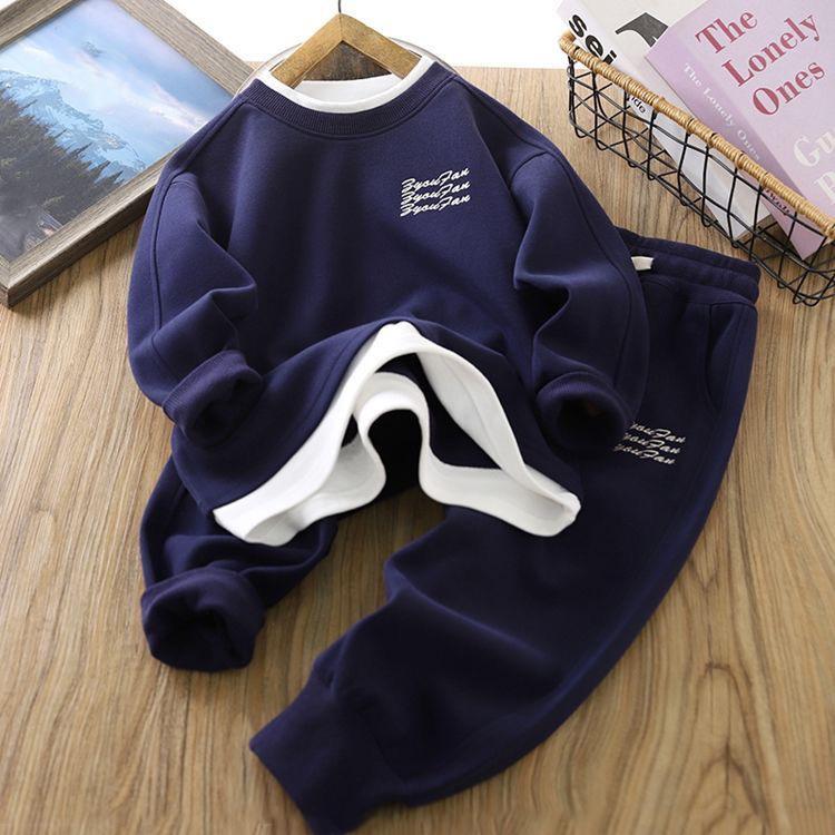 

Комплекты толстовок для мальчиков Осень Детские Повседневные Пуловеры Брюки Весна Подростковые Спортивные Костюмы Детская Одежда 120cm