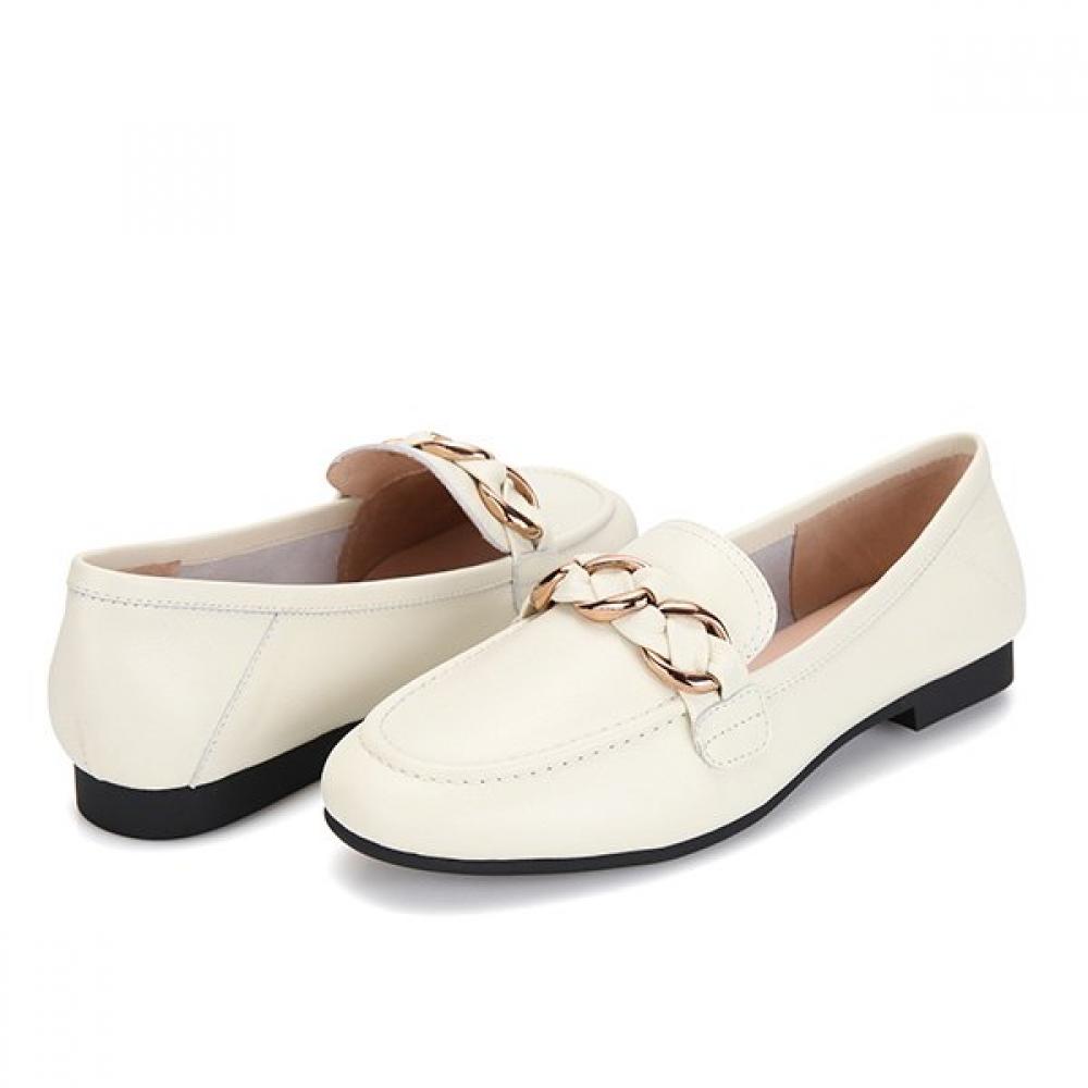 BARBARA Mocasin Femei 1.5cm Piele de miel Lanț Bbg140iv