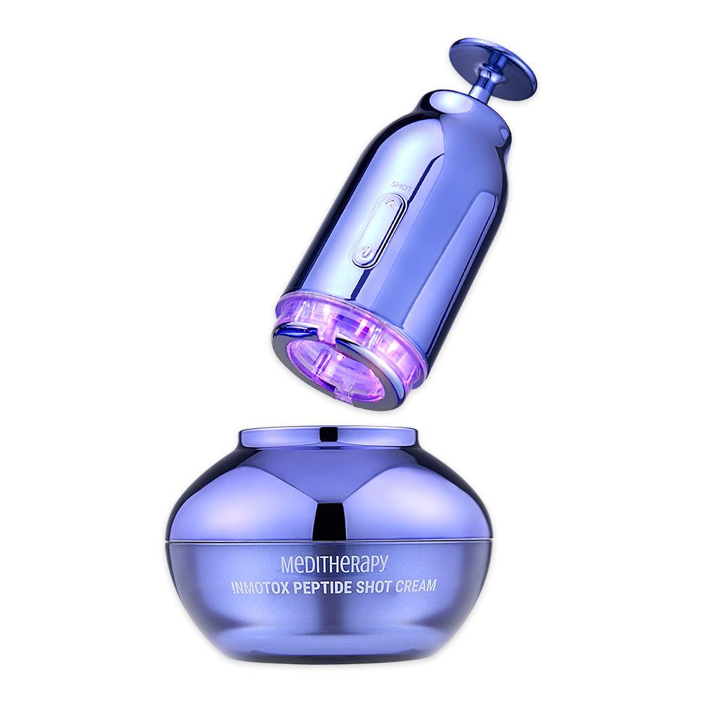 

Meditherapy Inmotox Suction Jet + Peptide Shot Cream – EMS лифтинг, укрепление и уход против морщин, корейский Cream + Device