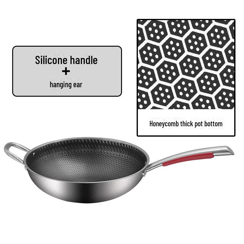 Paslanmaz Çelik Yapışmaz Petekli Kızartma Tavası Kompozit Tabanlı Ev Tipi Kullanım için