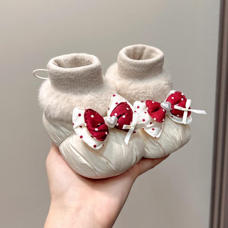 Winter Plush Soft Sole Baby Shoes for 0-12 Months – Anti-Slip, Anti-Drop Sock Style