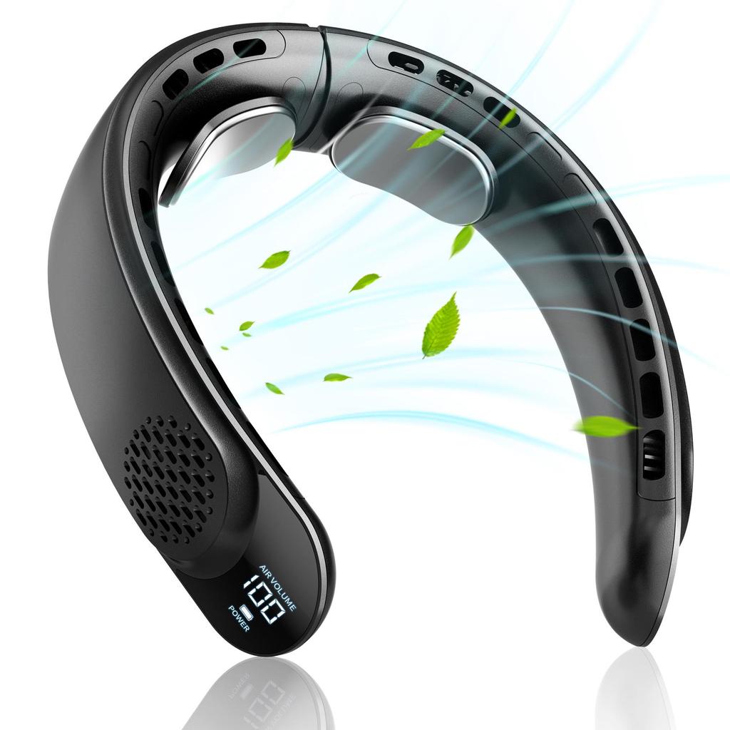 Silent Cooling Neck-Hanging Mini Fan: Rechargeable USB, Long Battery Life