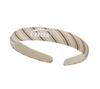 Stripe Slim Hairband Beige