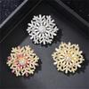Elegant 3D Rotating Snowflake Brooch For Formal Event And Holiday Parties Crafted From Sturdy Alloy Material