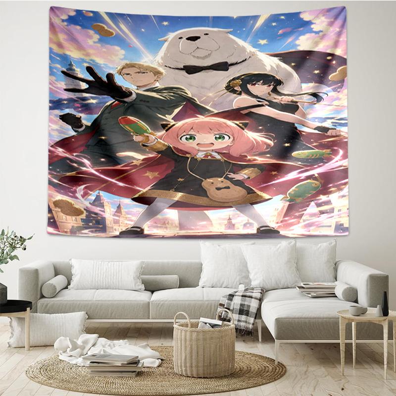 Fantasy Battle Anya Quick-Dry Tapestry Hanging for Bedroom,Livingroom, Playroom,Decor Art Room Wall Tapestry Holiday and Birthday Gifts
