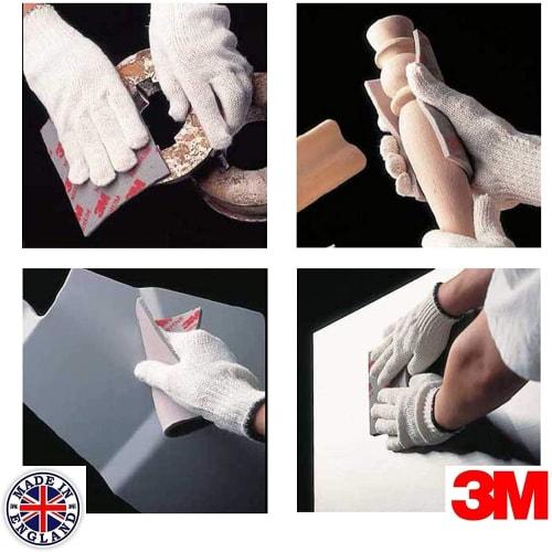 Iwamatu 3M ASD 5082, 5083, 5084, and 5085 Sponge Sandpapers (Set of 4) - 114mm X 139mm, Fine, Extra Fine, and Micro Grits. Waterproof and Suitable for