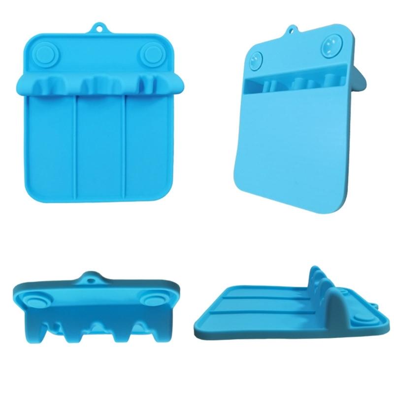 Space Efficient Silicone Utensils Holder With Hanging Hook Nonslip Base And Anti Mixing Channels For Modern Kitchens