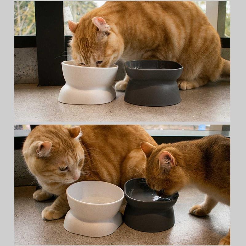 Elevated Non-Slip Pet Bowls For Cats Food Water Bowl Cats Bowl Pet Feeding Cats Dogs Feeder Neck Guard Stand
