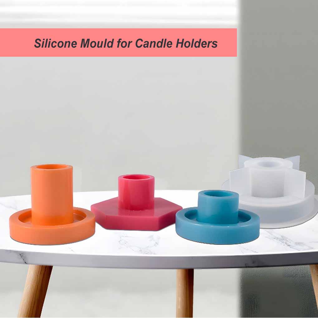 Adulti Suport pentru lumanari din rasina epoxidica Mucegai din silicon pentru casa Rezistent la temperaturi ridicate Accesorii pentru matrita de baza pentru sfesnic