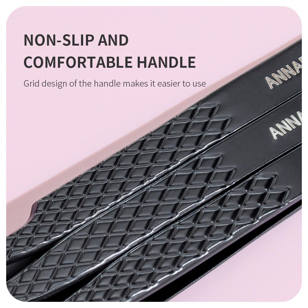 ANNAFRIS High-end Fiber Tip Lash Tweezers Stainless Steel Straight Head Curved Tip Eyelash Extension Tweezer Makeup Tools