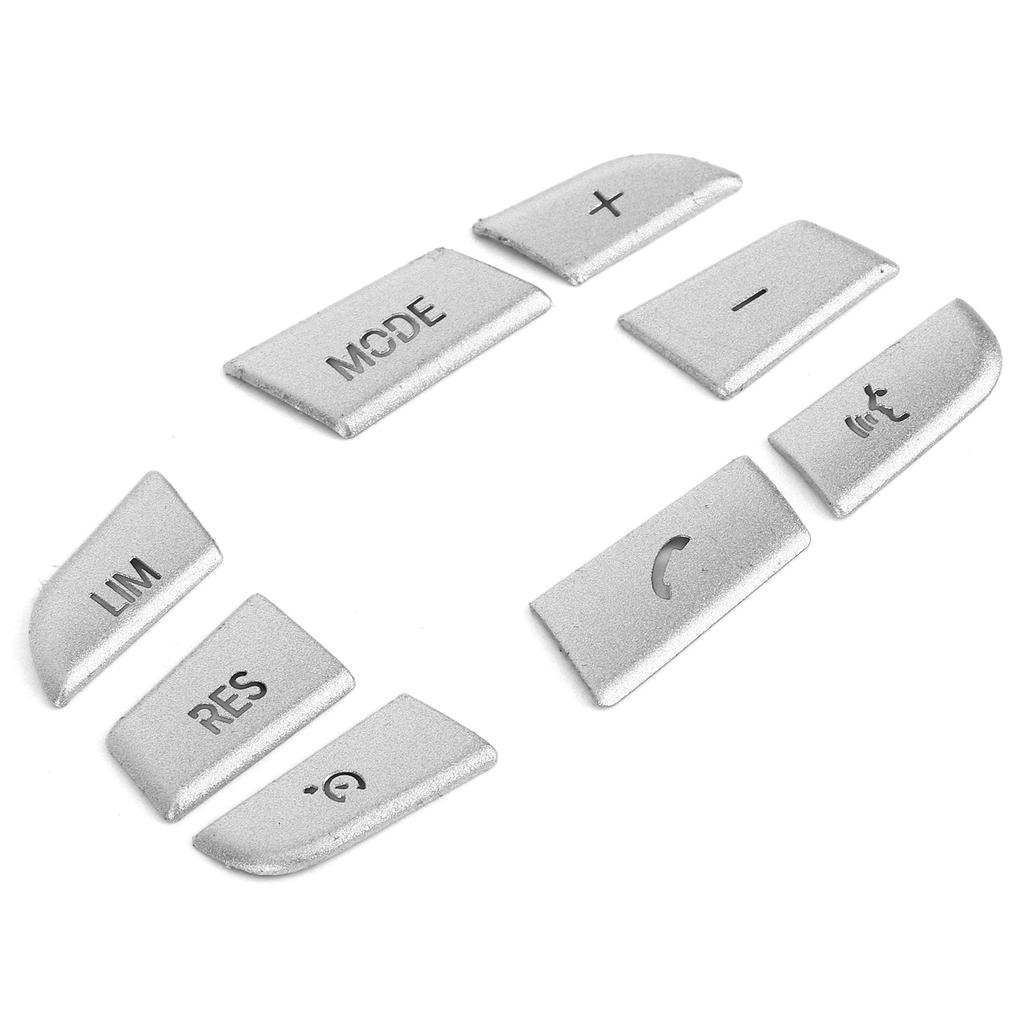 8 Stück Lenkradtastenabdeckung Zierleiste Aluminiumlegierung Aufkleber Passend für 1 2 3 4 5 7 Serie X1 X3 X5 F10 F20