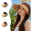 Foldable Sunshade Hat Large Brim Empty Top Beach Hat New Sun Cap