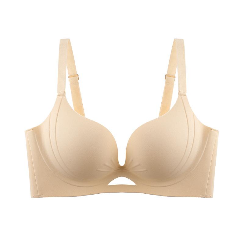 Sexy new gathering support, lift secondary breasts, seamless breathable water droplets, hollow bra cover