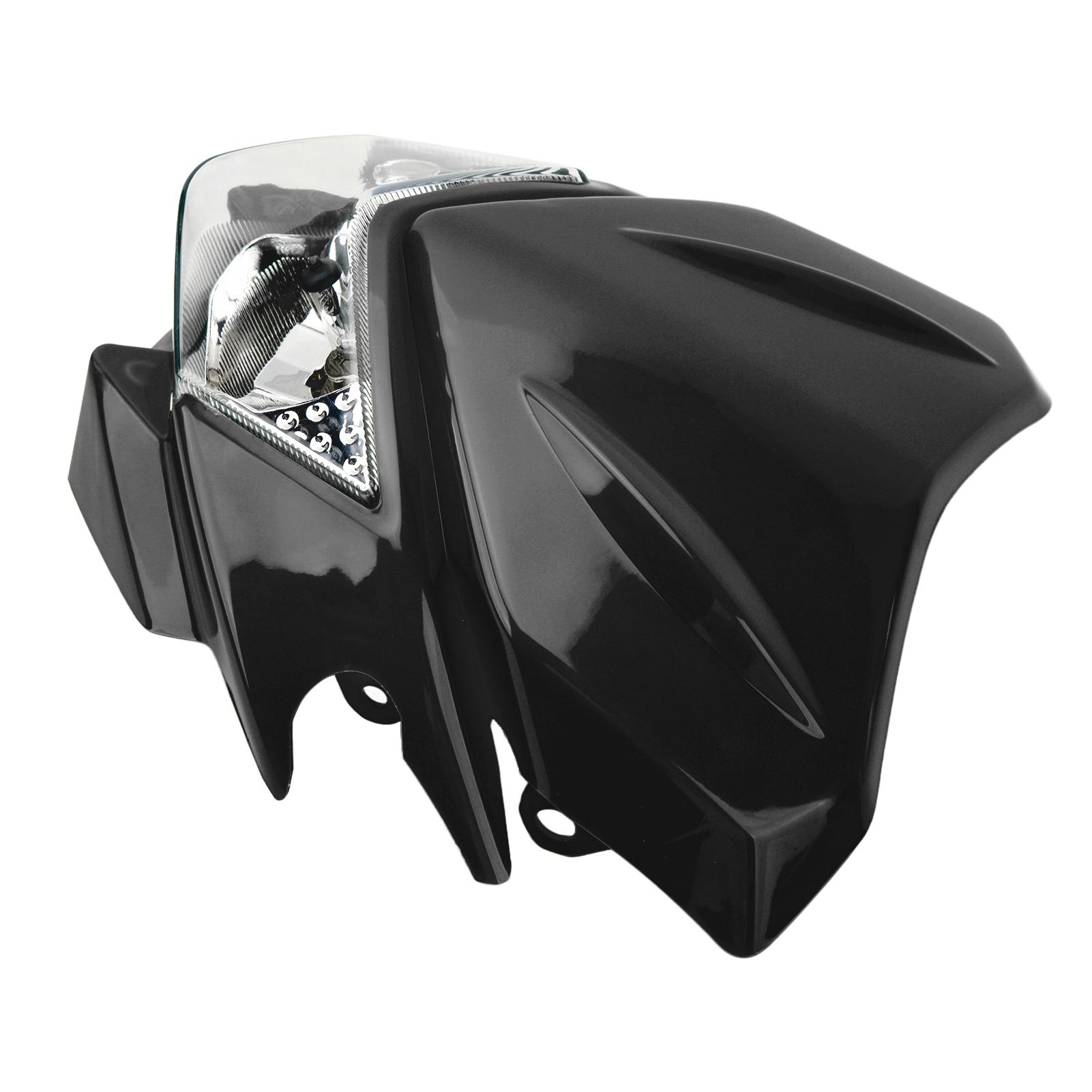 

Передняя фара мотоцикла H4 Интерфейс LED Водонепроницаемая фара DRL для KLX 110 125 150 230 250 чёрный