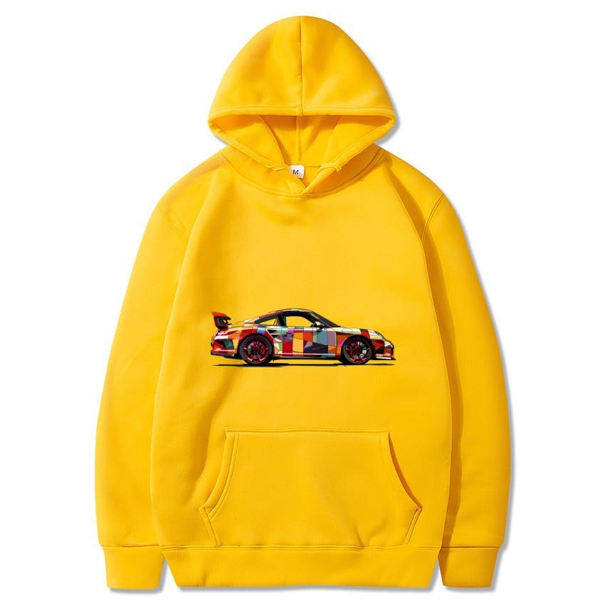 Autumn and winter sports cars, luxury cars, printed hoodies, men's and women's long sleeved streetwear, hip-hop warm hoodies
