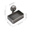 Stable Aluminum Suction Cup Soap Box Wall-mounted Water Receiving Tray Soap Holder Punch-Free Soap Dish Laundry Room