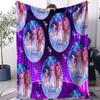 High Quality KPOP HUNTRX Devil Hunter  Small Cover Blanket Fade Resistant  For Bedroom Sofa Bed Office Nap Lunch Picnic Travel
