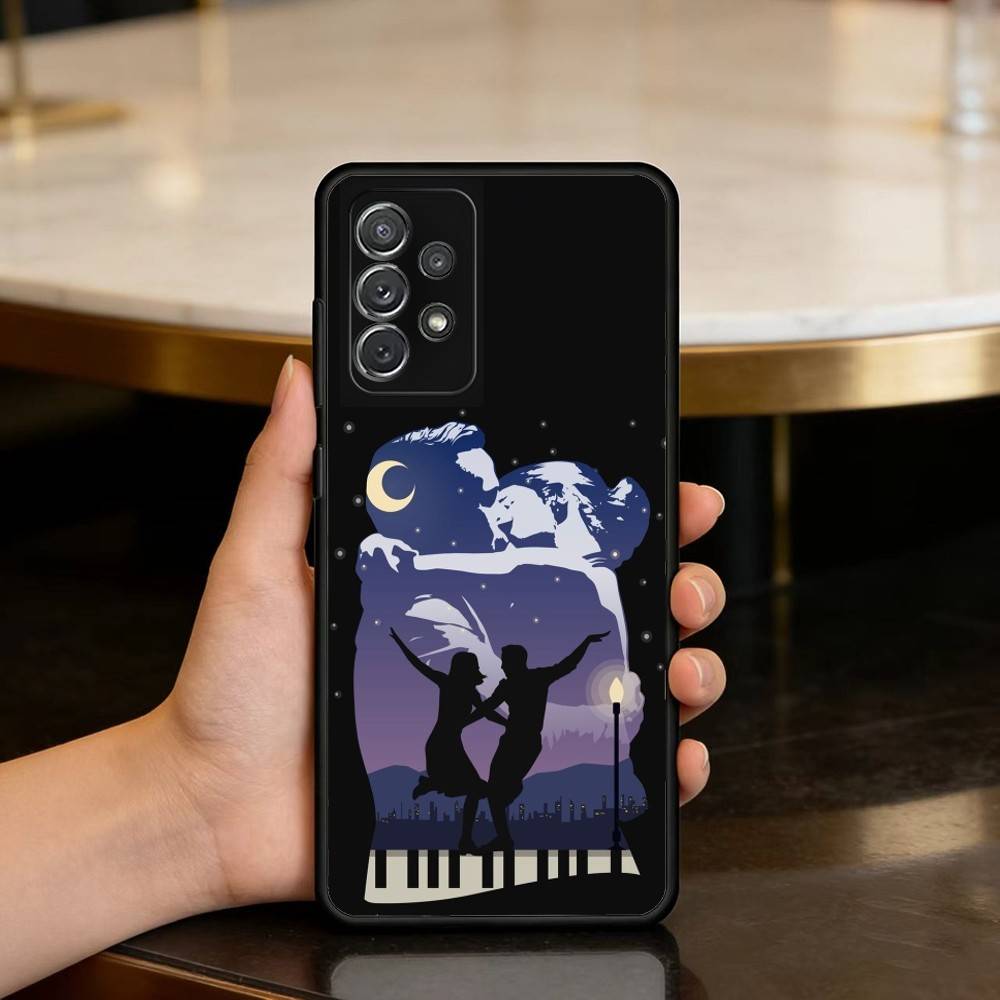 F-Film La La Land Phone Case For Samsung Galaxy A73,A72,A71,A70,A53,A52,A51,Soft Silicone Black Cover