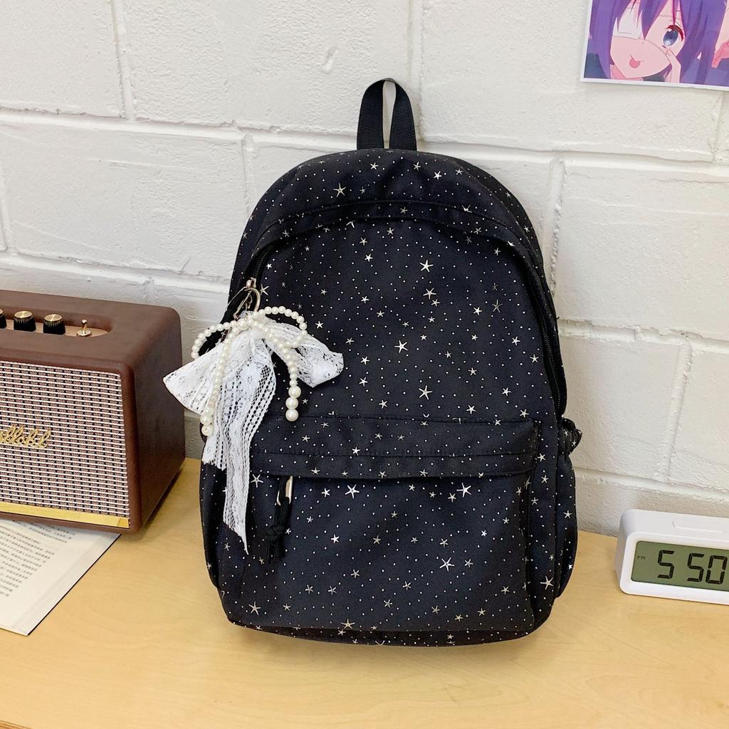 Schoolbag Star Schoolbag Female Cute High School Student Lightweight Ins Wind Backpack Simple Middle School Student Travel Small Backpack