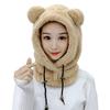 Balaclavas Mask Beanies Caps Plush Bear Ear Hat Cute Earflap Earmuff  Women Girls