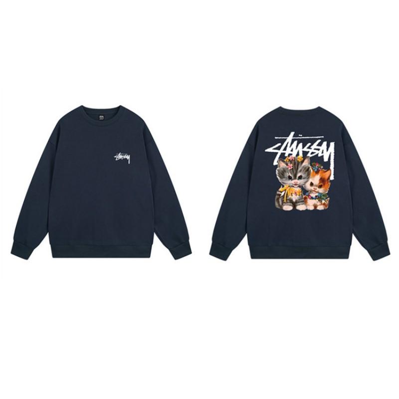 Unisex Oversized Crewneck Fleece-Lined Cotton Sweatshirt With Dice Letter Print Winter Casual Wear