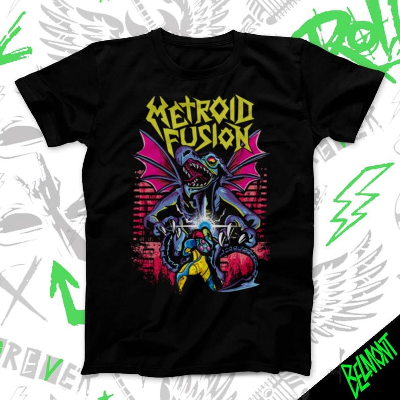 Space Fuse kids T-Shirt Unisex Shirt Heavy Metal Shirt Video Game Tee Gamer Clothing 100