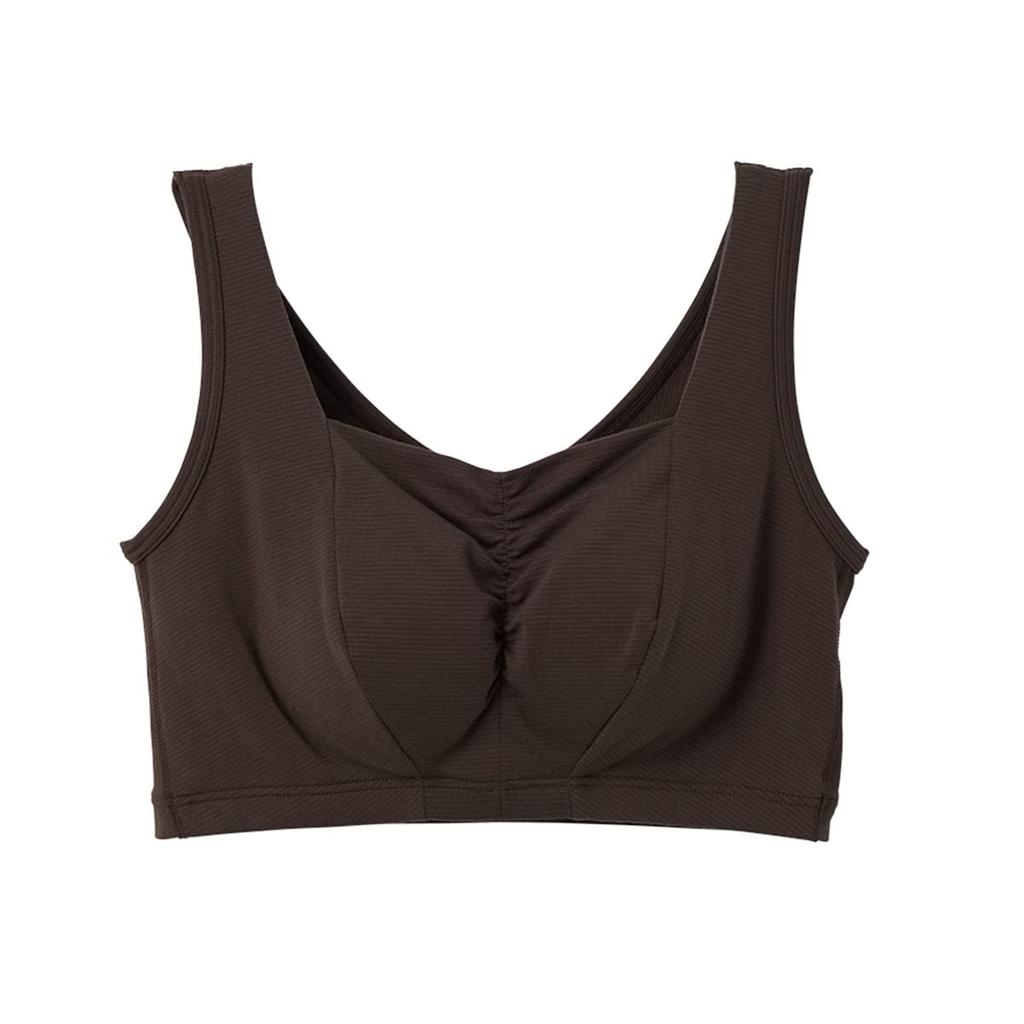 VENEX Recovery Made in Wireless Shirred Bra with Size 8780 Wear, Japan, Pads, Women's, Mocha, L,