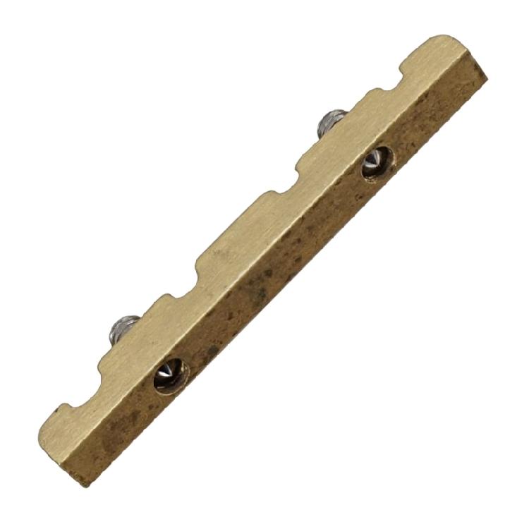 Electric Bass Guitar Brass Nut 38mm Length Roller Grooves String Spacing Adjustable Height Set