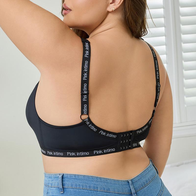 Anti-sagging and Supportive Plus-size Women's Bra Adjustable Thin Style for Chubby Girls