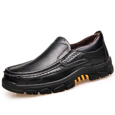 2024 Winterschoenen Heren Echt Leer Oxfords Zacht Koeienleer Heren Casual Schoenen Plat Merk Heren Schoenen Zwart Bruin D203