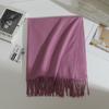 Autumn and Winter New Imitation Cashmere Scarf Female Korean Version Versatile Solid Color Shawl Dual-purpose Thickened Warm Couple Fringed Scarf