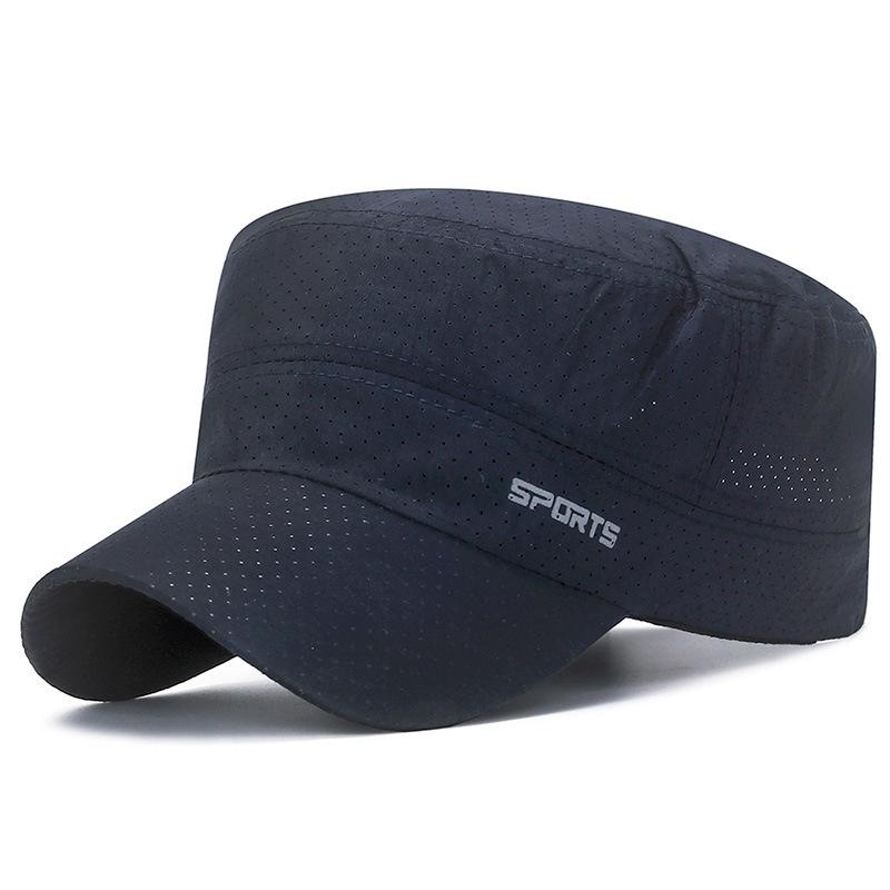 Summer Breathable Flat Cap for Men, Outdoor Sun Protection, Quick-drying Sports Baseball Cap