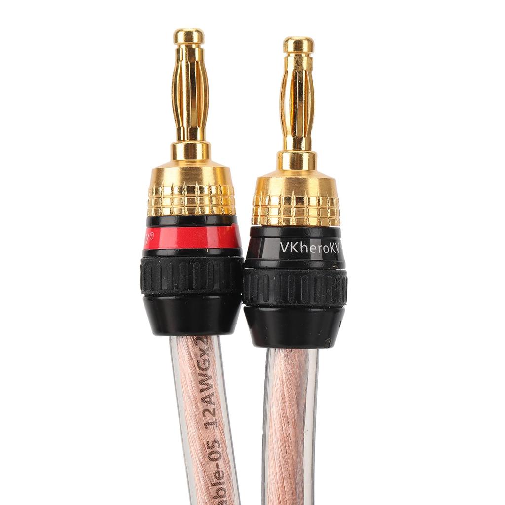 KK Cable Pure Copper Plug Audio 12AWG x 2 5N OFC Pure Speaker 700 Cores x 1 Pair Set Banana Plug Banana Mukjipa-Cable-2.2 Cable, (Gauge) Conductors,