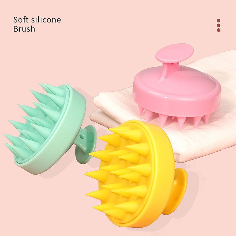 Plastic Silicone Massage Comb Clean The Scalp Thoroughly Scalp Massage Easy Foaming Head Massage Brush Shampoo Brush Bath Comb