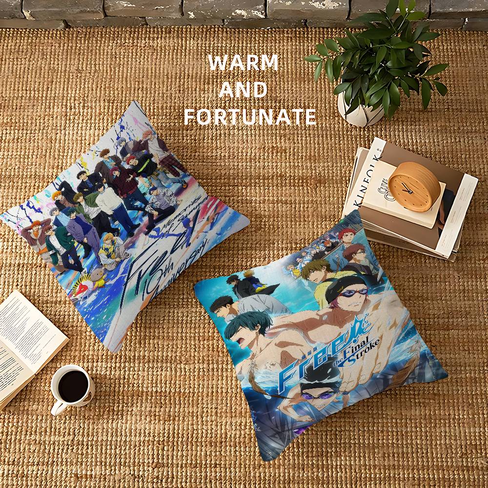 Free Anime Pillow Cover for Bedroom Room and Living Room Sofa Decorative Cushion Cover