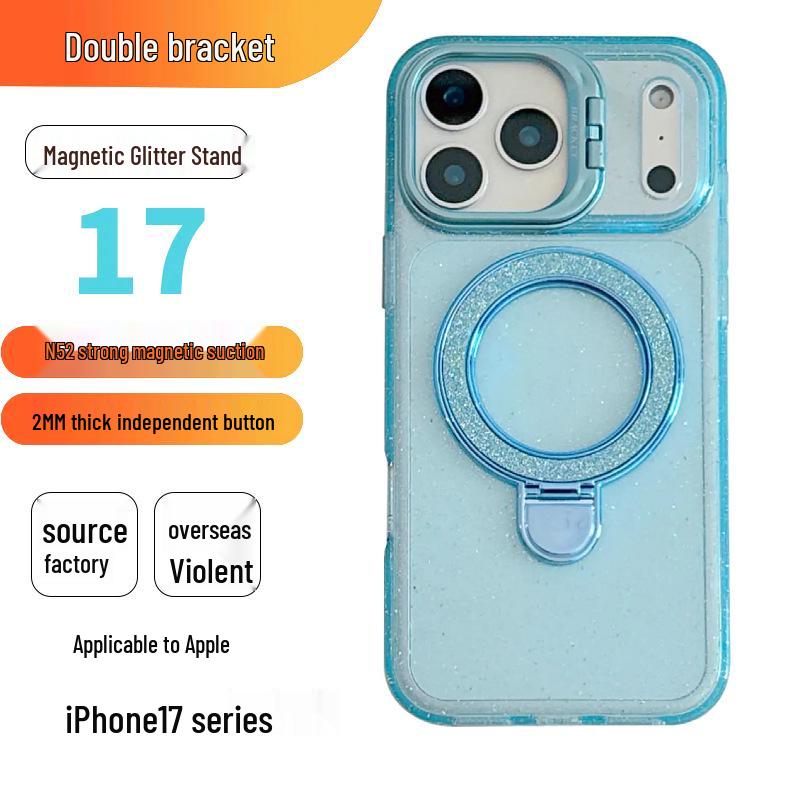 

Women s Glitter 3-in-1 Magnetic iPhone 17N52 Case with Dual Stands and Drop Protection iPhone 14 Pro Max синий