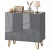 Modern Luxe High Gloss Sideboard, with Hairpin Legs - Grey