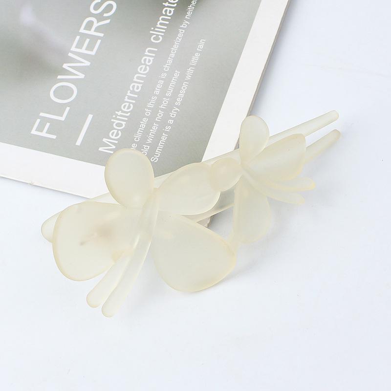 Frosted Double Butterfly Duckbill Hair Clip for Elegant Updo