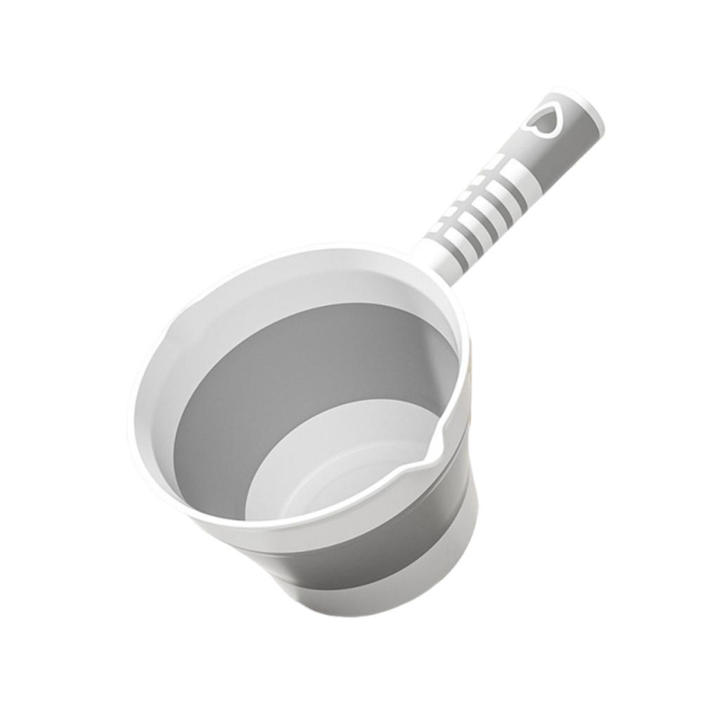 

Large Collapsible Bath Scoop Creative Kitchen Water Ladle Convenient Folding Water Scoop Bathroom белый/серый