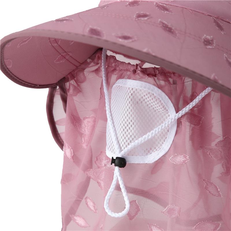 Hat Women'S Summer Sun Hat Big Brim Uv Protection Tea Picking Hat Sunscreen Face Mask Dry Farm Work Sun Hat
