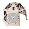 VEVOR Pop up Gazebo Screen Tent, 3.6x3.6 m, 13-Sided Spherical Camping Canopy Tent with Removable Top & Carry Bag, Quick-Set & Bite-Proof