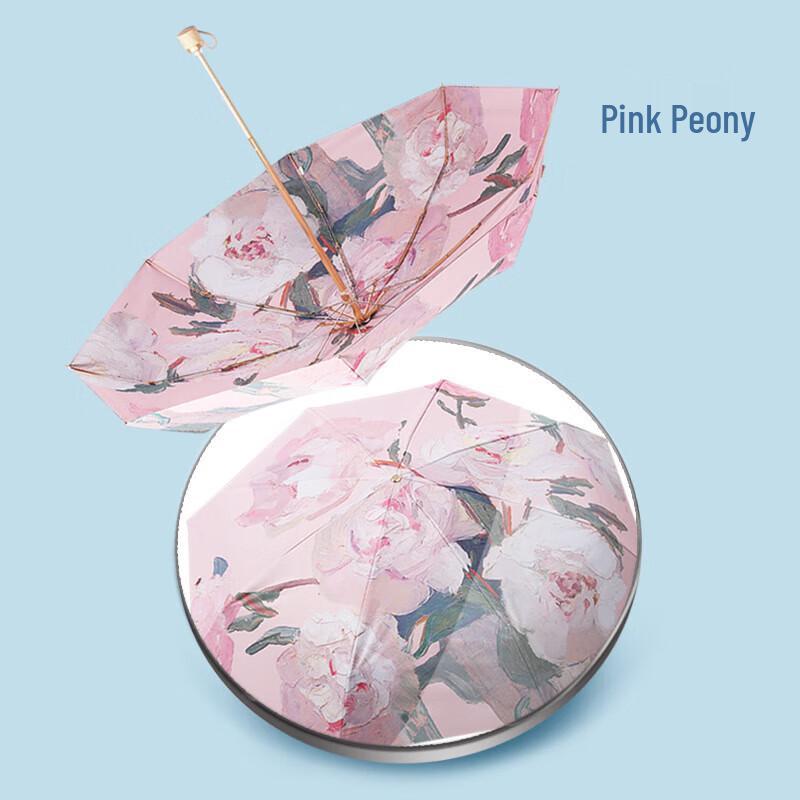 XuQing Floral UV Protection Compact Manual Umbrella