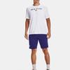 Under Armour Letter Print Crew Neck Pullover T-Shirt Men Tops White 1361710-100