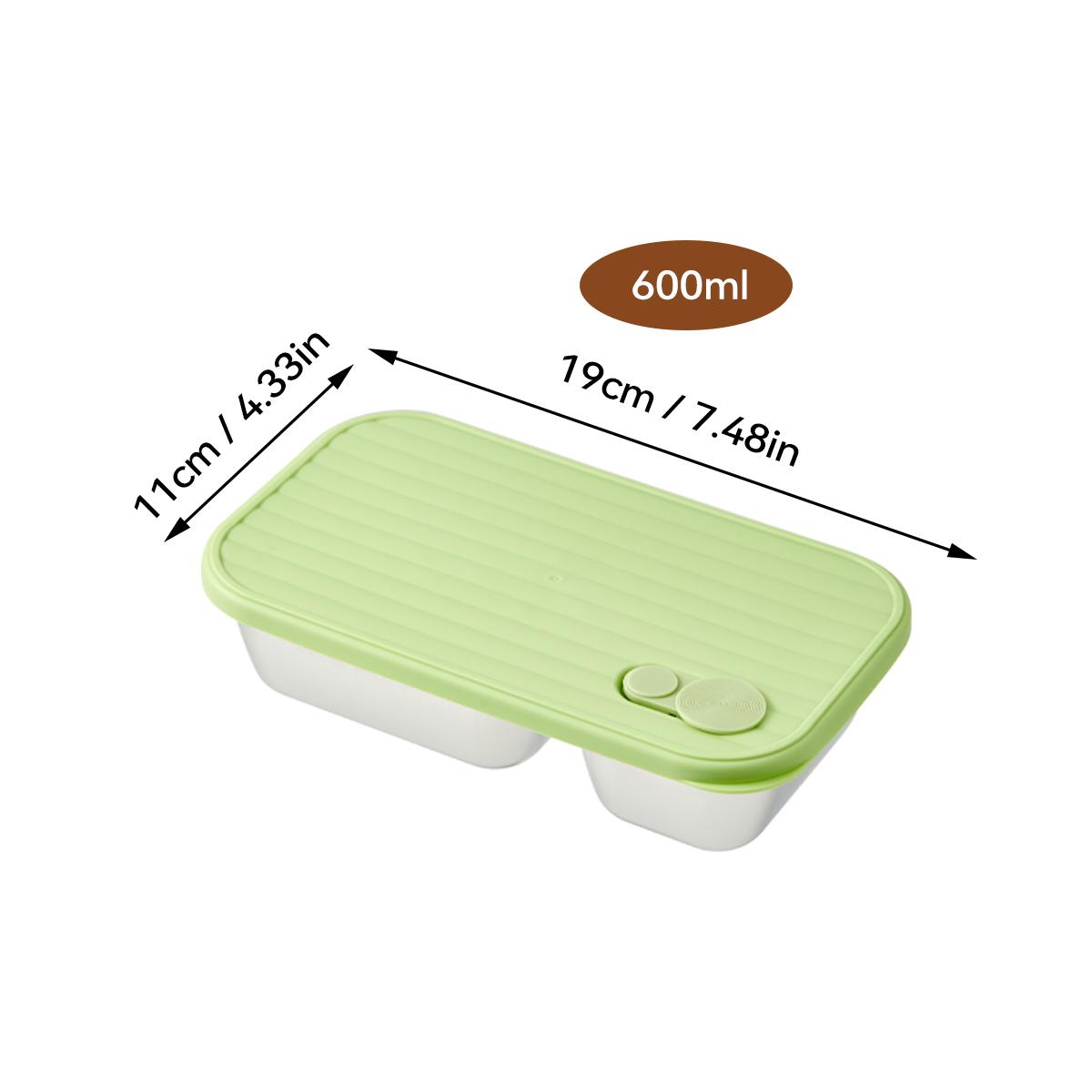 

WORTHBUY New Portable 304 Stainless Steel Lunch Box Travel Picnic Sealed Leak Proof Fruit Salad Bento Box For Student Adult