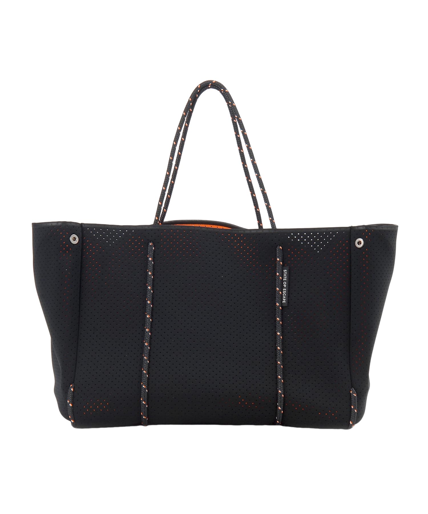 

State of Escape ESCAPE CARRYALL Tote Orange Bag, Women s, Black/Electric [Used]